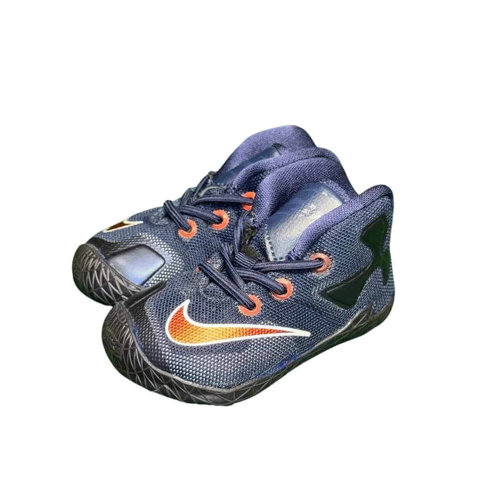 Nike LeBron 13 Toddler Size 3C Midnight Navy University Red 808712-461‎ Sneaker